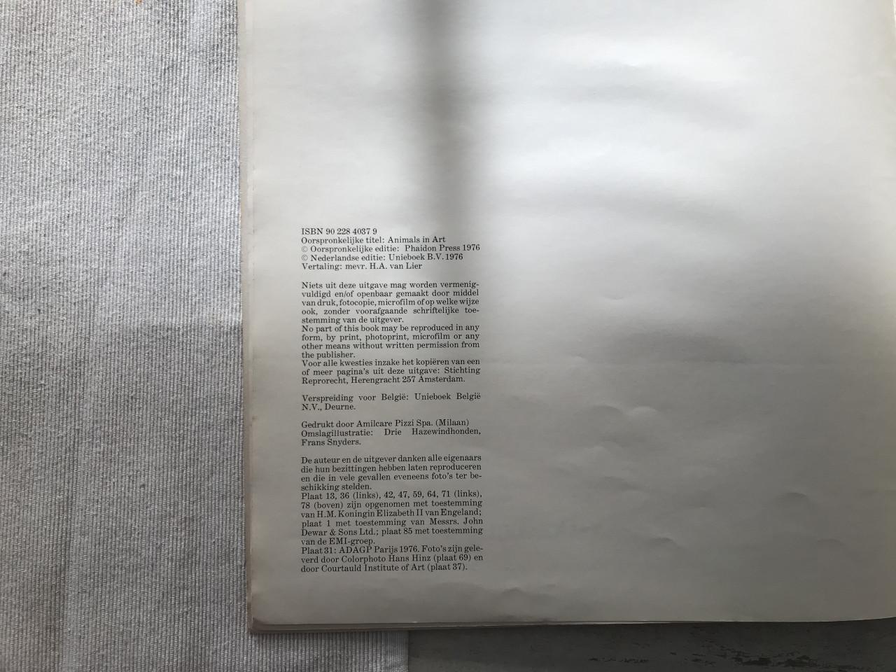 Dieren in de kunst