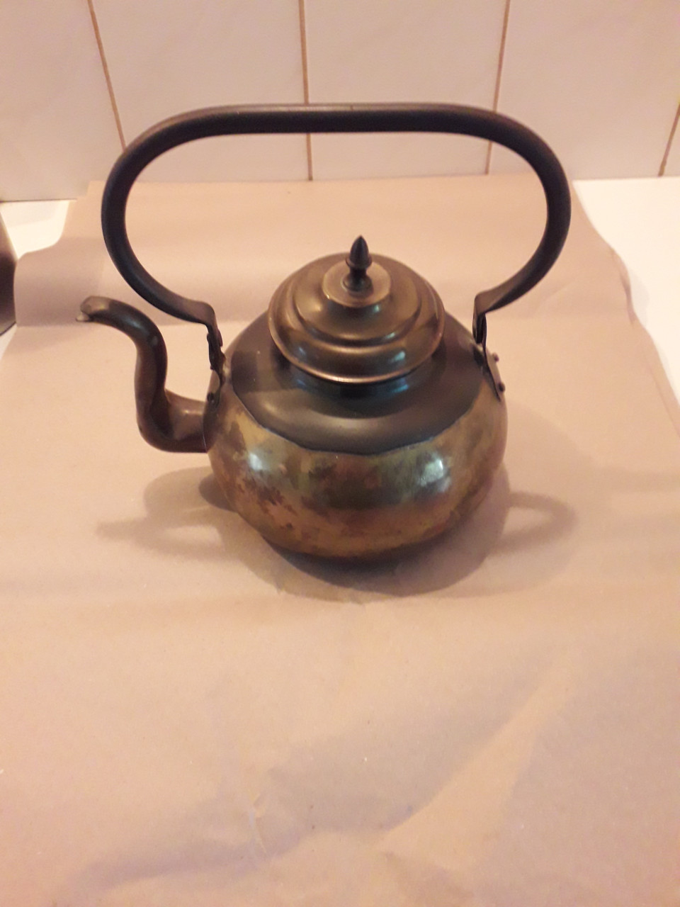 Oud koperen keteltje