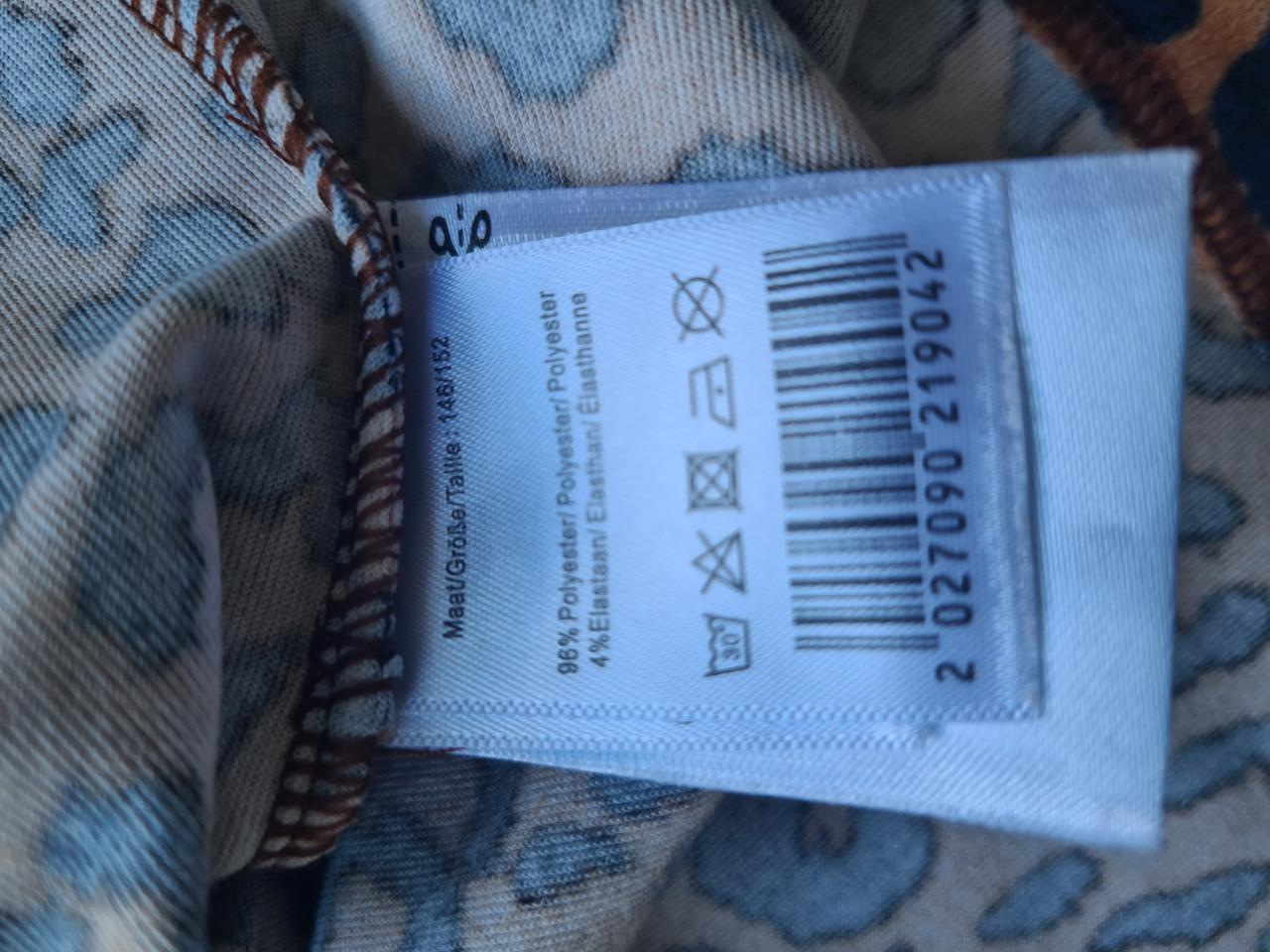 Leopardprint zachte kol truitje mt 146/152