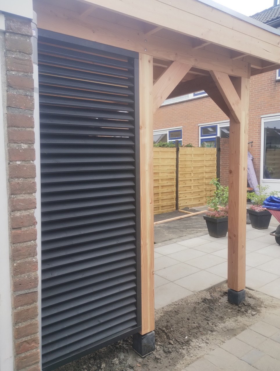 Diverse soorten Overkappingen tuinkamer pergola's en blokhutten