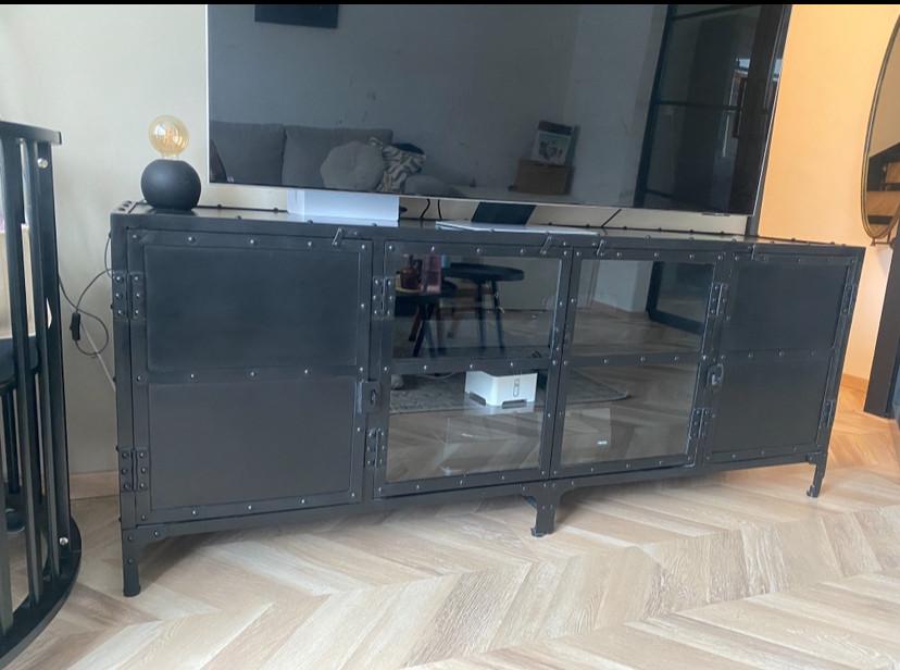 Tv meubel industrieel zwart