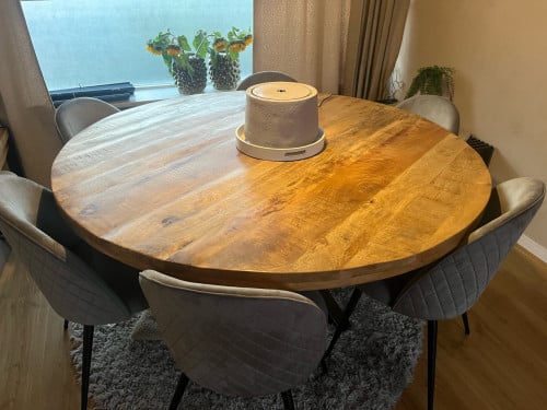 Prachtige mango houten eettafel 260 cm kruispoot