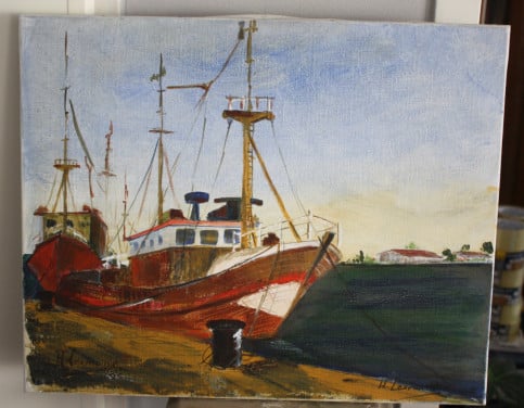 Schilderij H. Leermans-boot