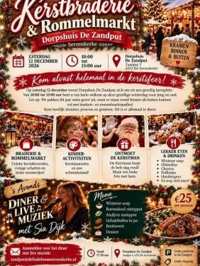 Kerstbraderie zaterdag 12 december, wij zoeken nog standhouders voor Buiten