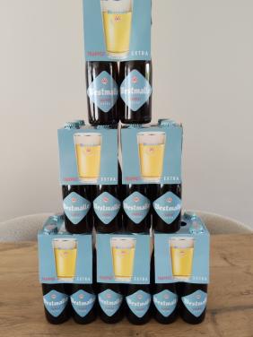 €1 per fles. Westmalle Extra trappist speciaalbier