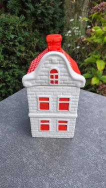 🏠 Keramiek Voorraadpot / Snoeppot Postcodeloterij in de vorm van een huisj