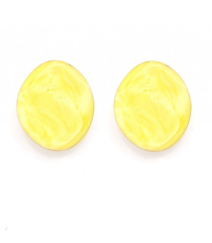 Oorclips geel met een vrolijke uitstraling
