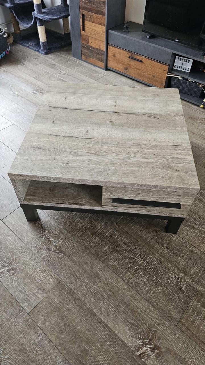 Koffietafel met lade 85x85x40