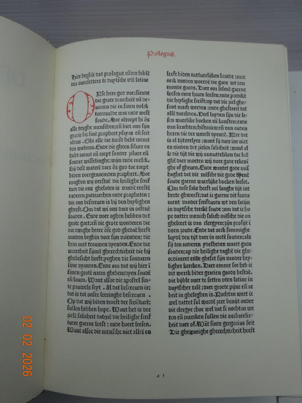 Herdruk van de Delftse Bijbel.