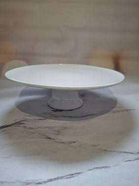 Taart Plateau / Taart Etagère Rond wit diameter 30cm, hoogte 9cm