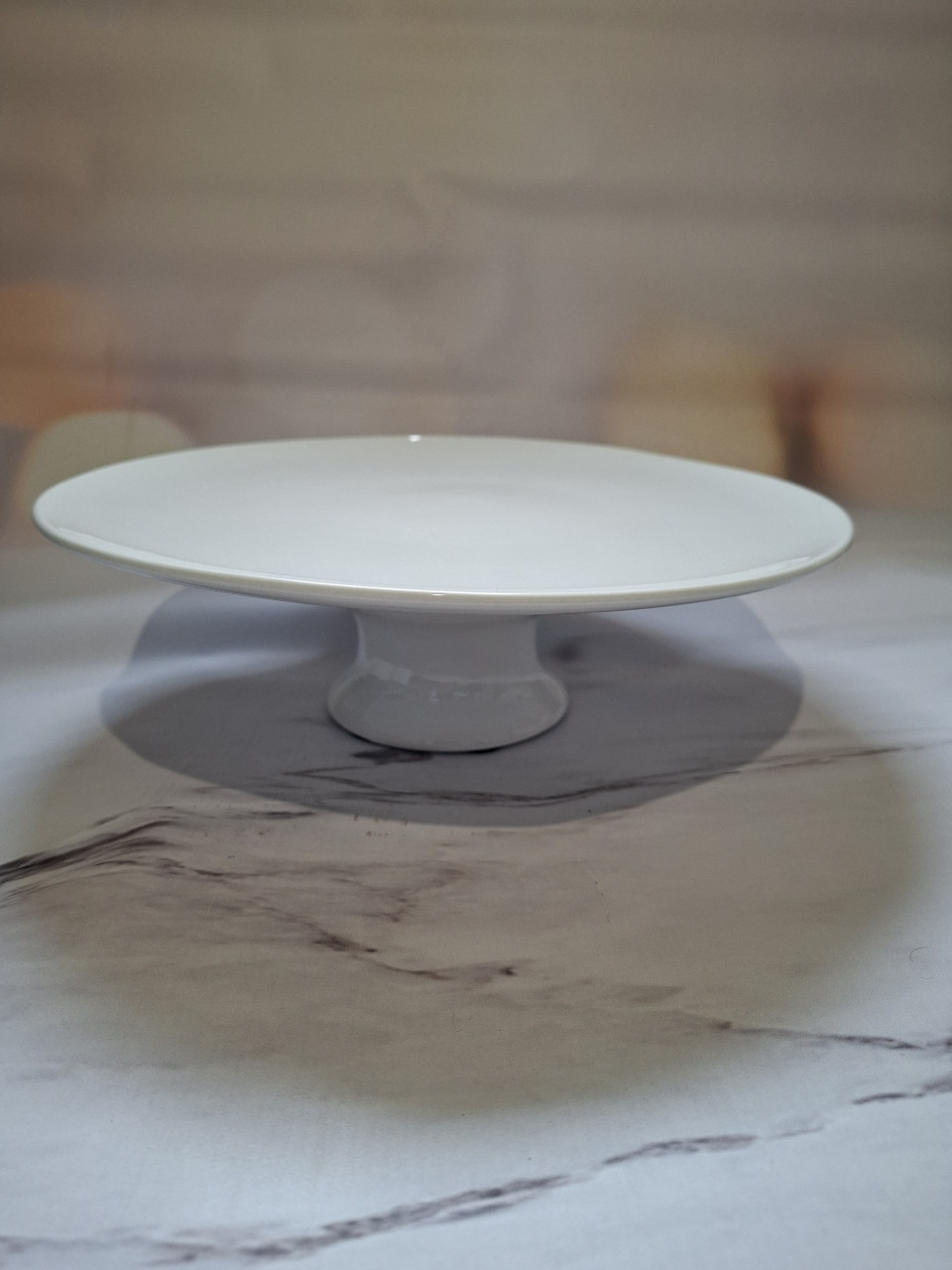 Taart Plateau / Taart Etagère Rond wit diameter 30cm, hoogte 9cm