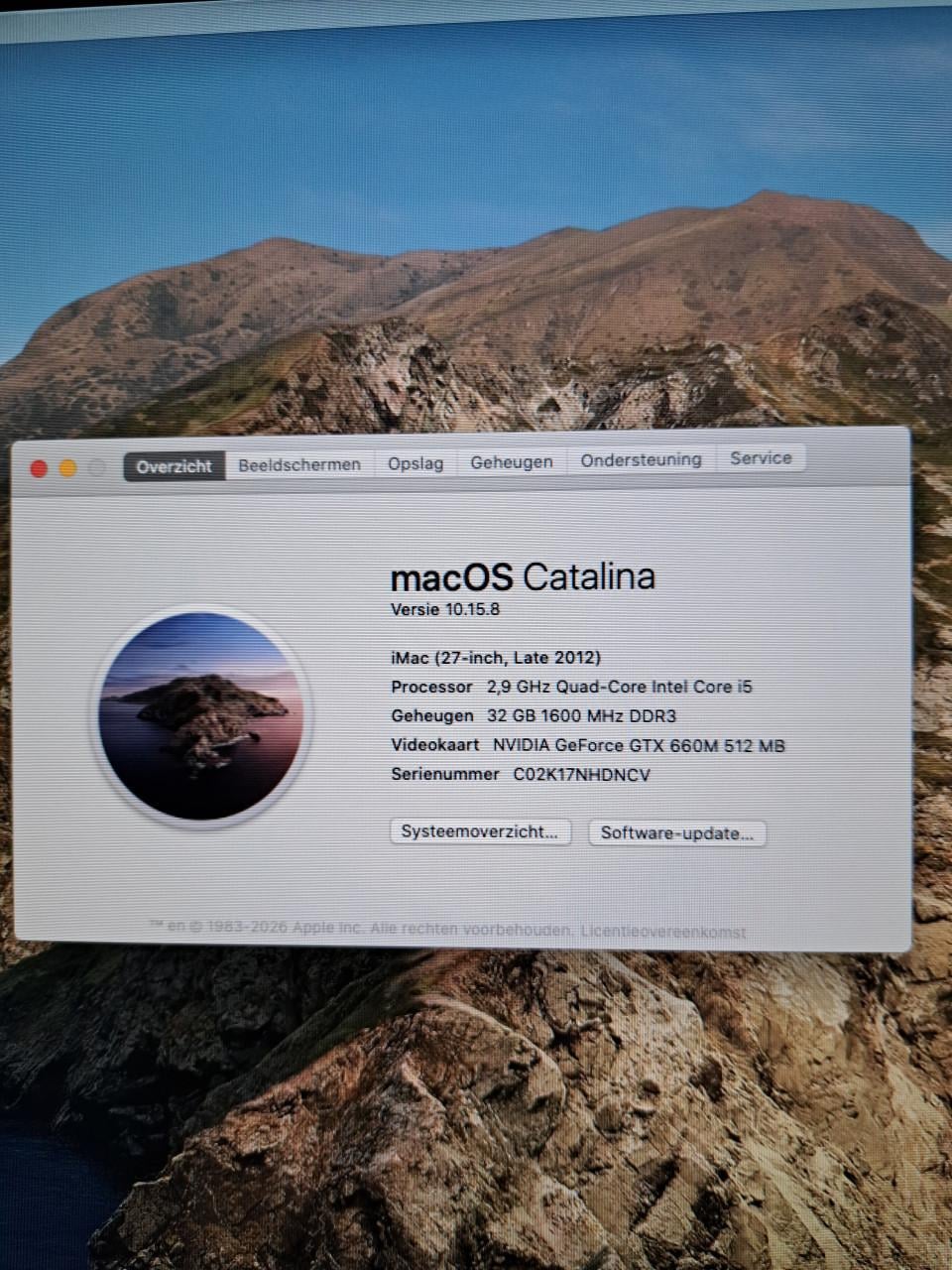 IMac 27 inch late 2012.