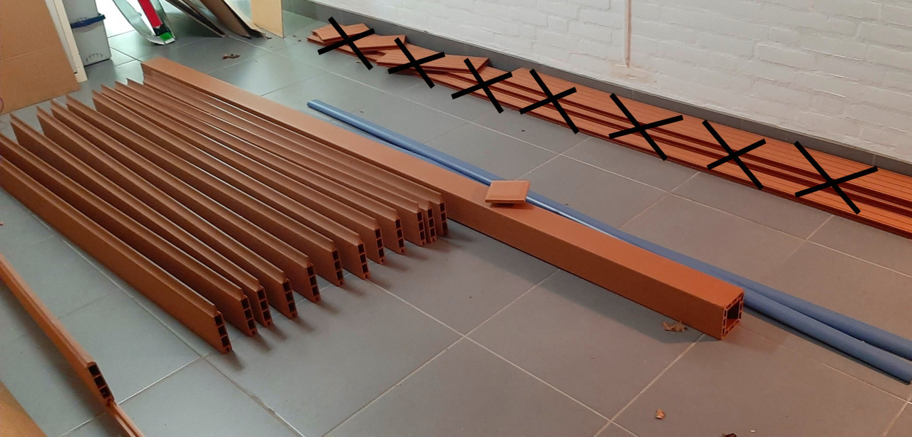 Houtcomposiet stapelplanken - Voor één schutting van 180x180 - NIEUW