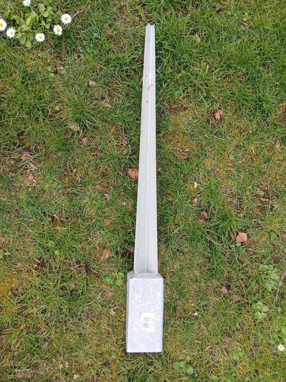 6x Grondpen voor schuttingpalen 71x71x750mm