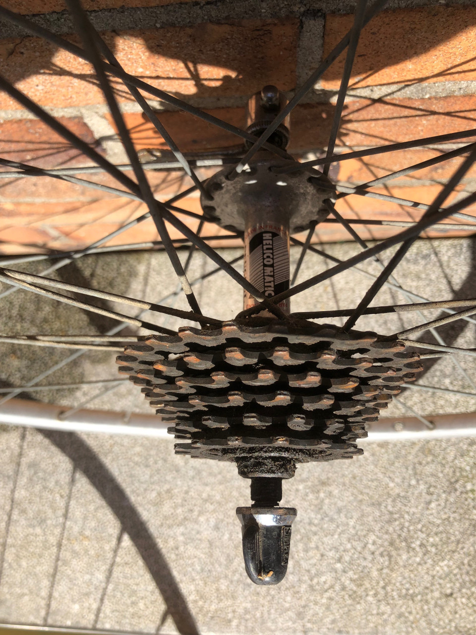 Vintage racefiets wielen.