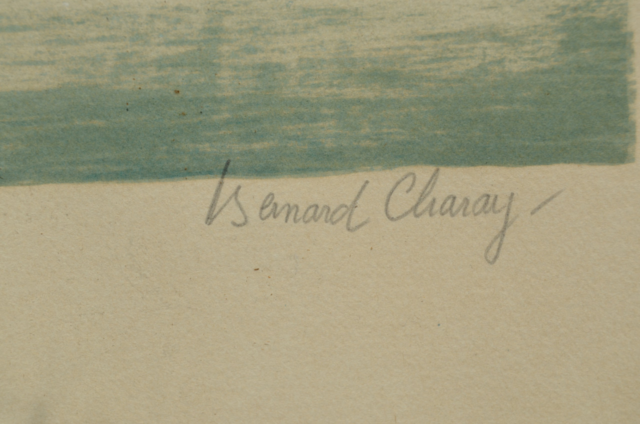 Mooie grote litho/zeefdruk Bernard Charay