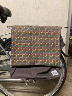 Meisjes fietstas bloemetjes