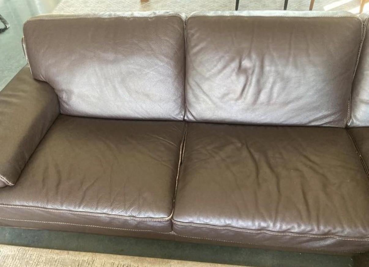 Lederen bank donkerbruin Merk Natuzzi