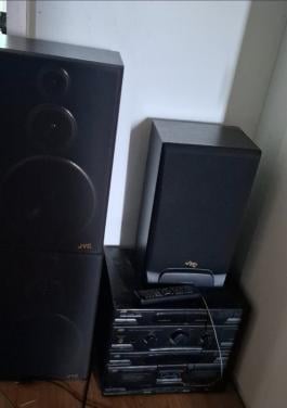 Complete JVC Stereo Set incl. grote speakers en afstandsbediening!