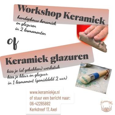 Workshop Keramiek (handopbouw incl. glazuren) of enkel glazuren