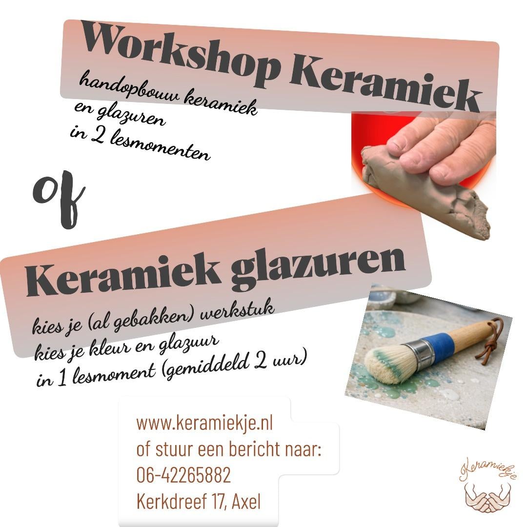 Workshop Keramiek (handopbouw incl. glazuren) of enkel glazuren