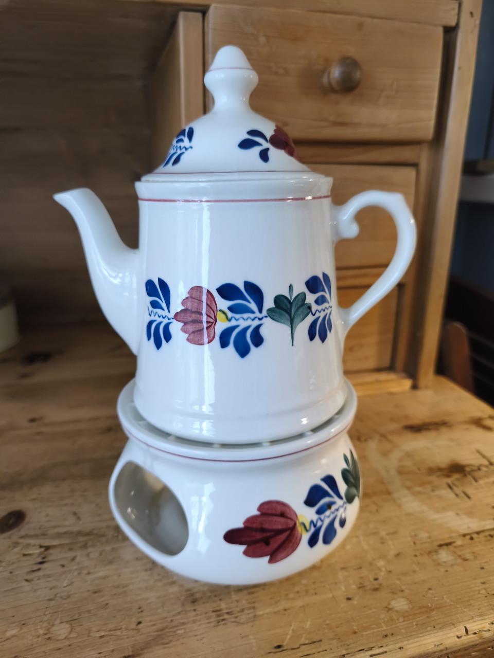 Koffiepot met warmhouder Brabants bont