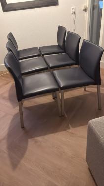 Leolux eettafel stoelen