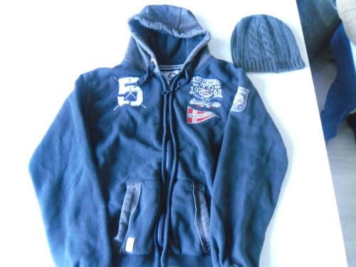 BLAUW VEST XL  + MUTS