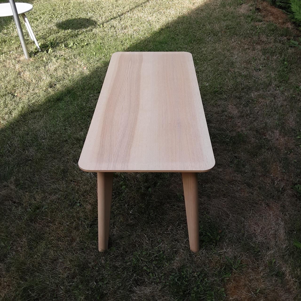 Massief houten tafel duo