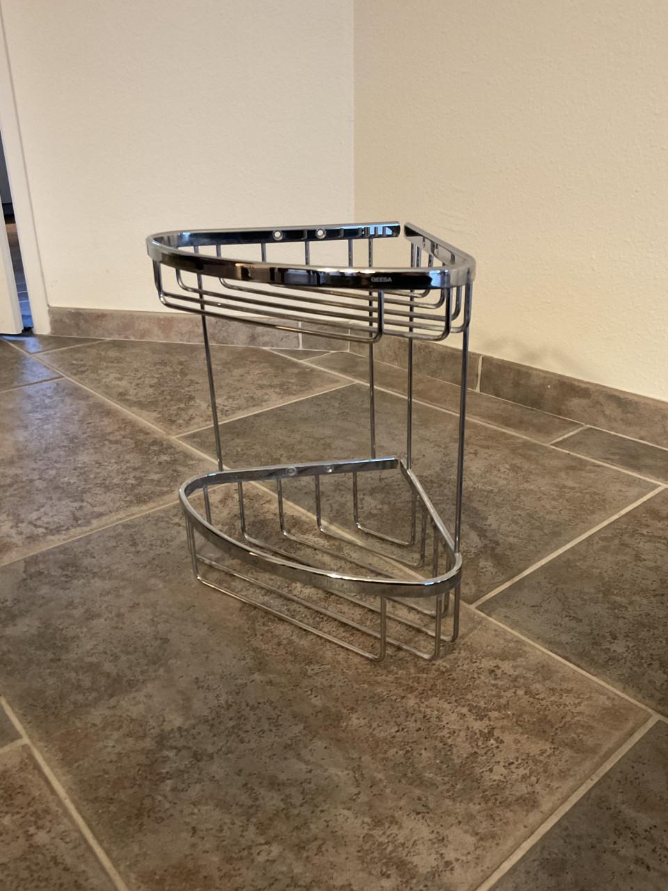 Dubbele hoekkorf voor in douche/badkamer