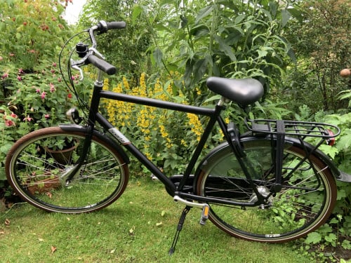 Herenfiets Sparta Matt Black 61 cm 5 speed / rollerbrakes/ verlichting.