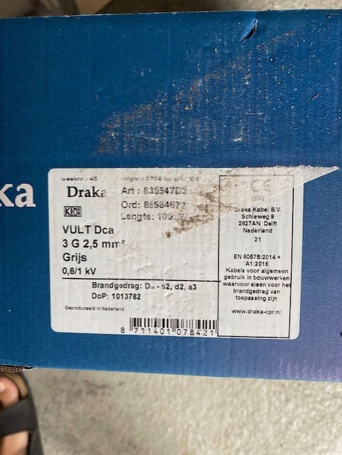 Draka kabel 3x2,5 100m