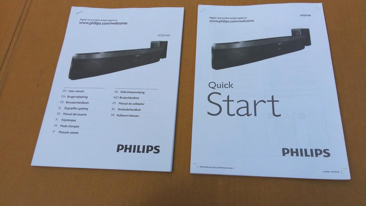 Philips HTS7140 Soundbar - Lees tekst