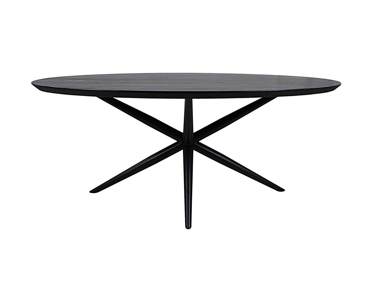 Ovale tafel zwart mango 180 cm HSM nieuw in verpakking