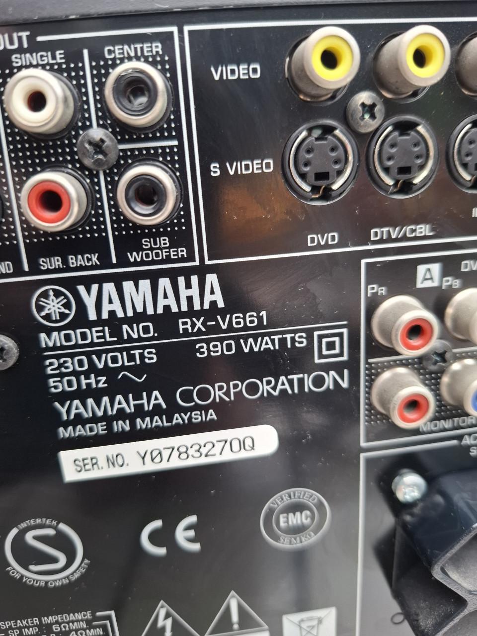 Yamaha RX-V661 Natural Sound AV Receiver met afstandsbediening