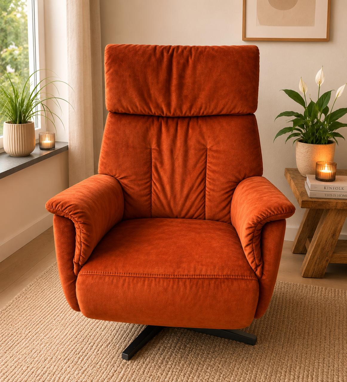 Prominent elektrische bedienbare relaxfauteuil, 3 motoren