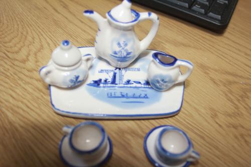 Miniatuur koffie serviesje