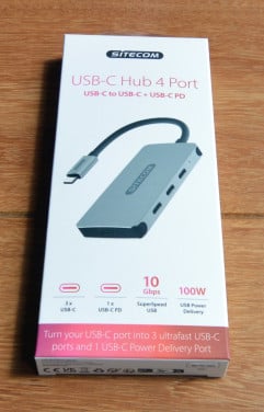 [Z.G.A.N.] Sitecom USB-C hub 4 ports 10Gbps 100W (CN-386)