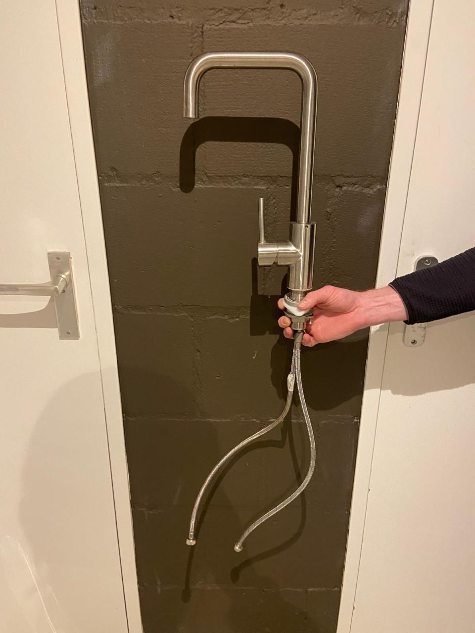 Kraan, mat RVS, square