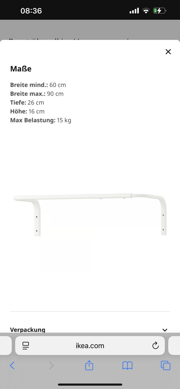 IKEA kledingstangen + kapstok