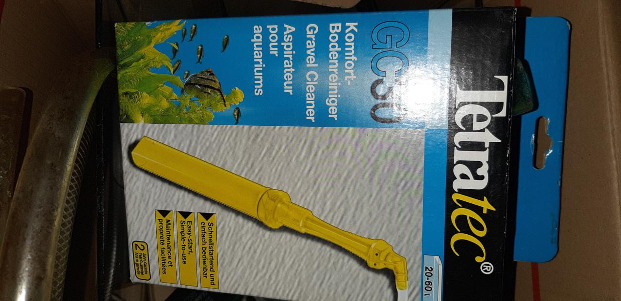 Leeg aquarium + spullen