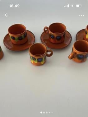 Kop en schotel 9 stuks vintage stijl