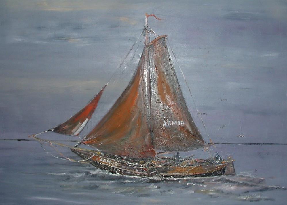 Oude visserij bij nacht   4 verschillende  dus geen 4 advertentie,s