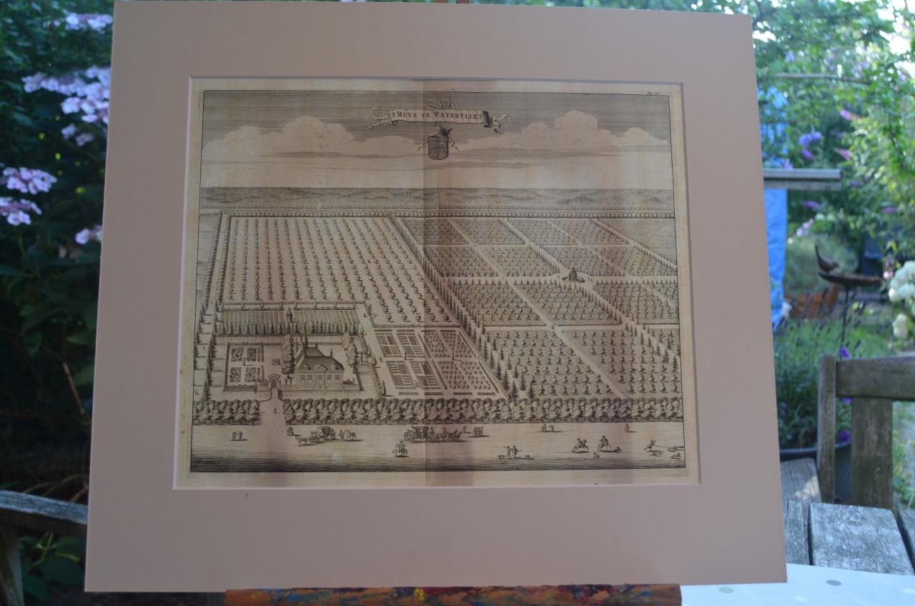 Kopergravure 'T Huys te Watervliet' Heinkenszand Smallegange 1696