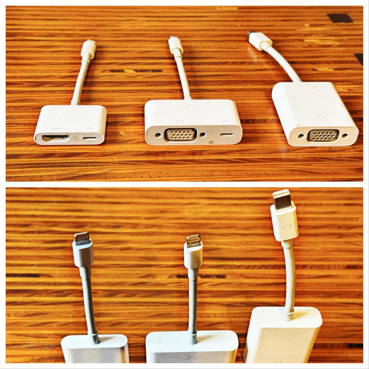 Te koop: verloopkabeltjes Apple Lightning-VGA/HDMI
