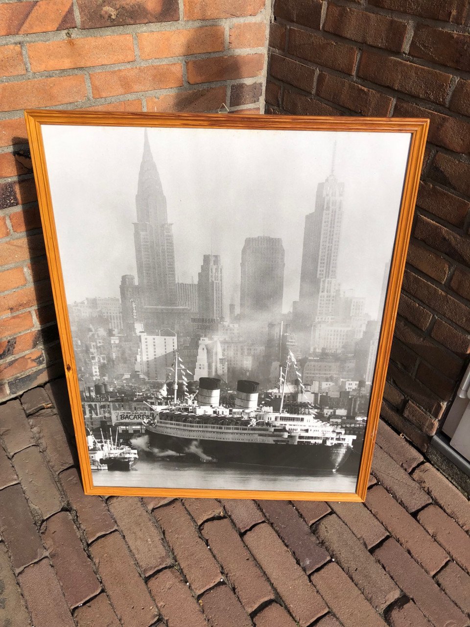 Vintage Foto New York met Schip