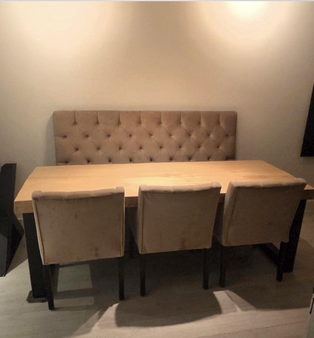 Luxe Wandbank 180cm met 3 stoelen - Stijlvol en Comfortabel