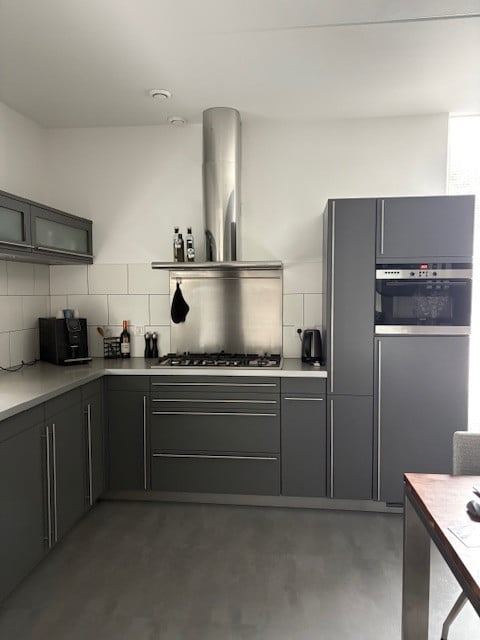 Mooie keuken, modern, antracietgrijs