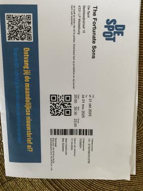 Twee kaarten CCR voor vanavond