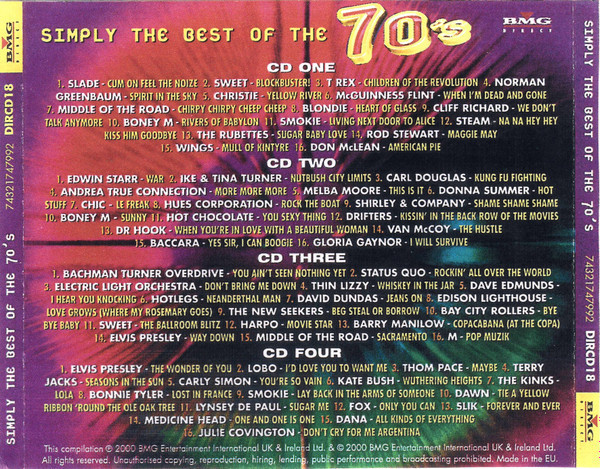 Simply The Best Of The 70's - 4cd